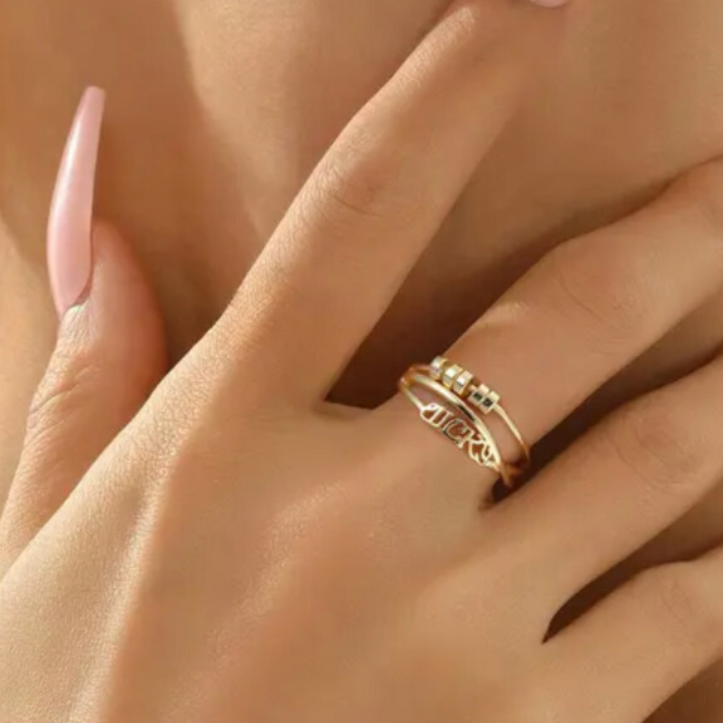 Lucky Fidget Ring (S925 14K Gold Plating)