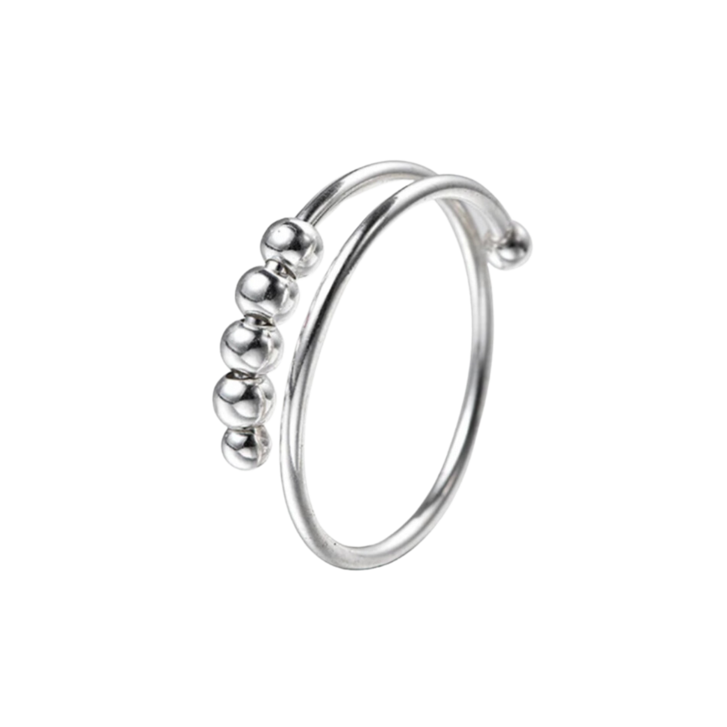 Dainty 4 Bead Anxiety Ring