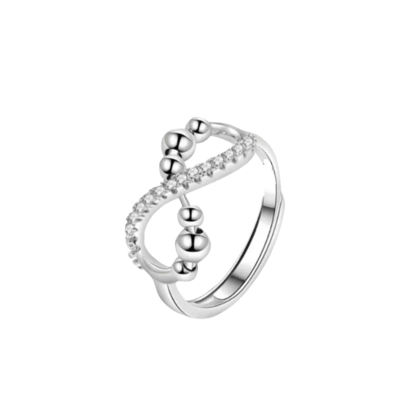 Infinity Beaded Anxiety Ring