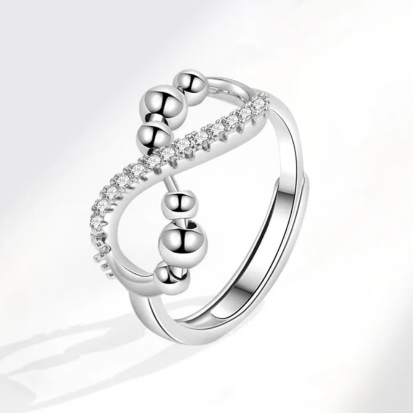Infinity Beaded Anxiety Ring