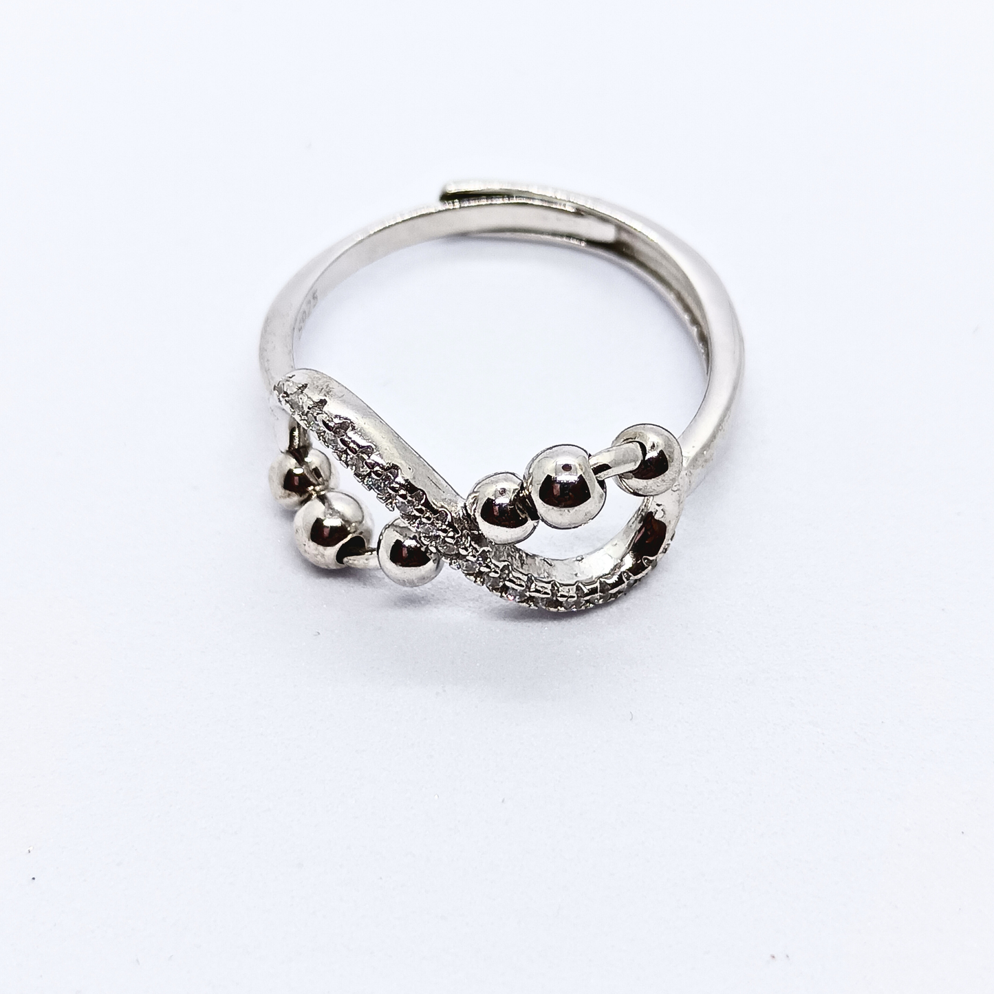 Infinity Beaded Anxiety Ring