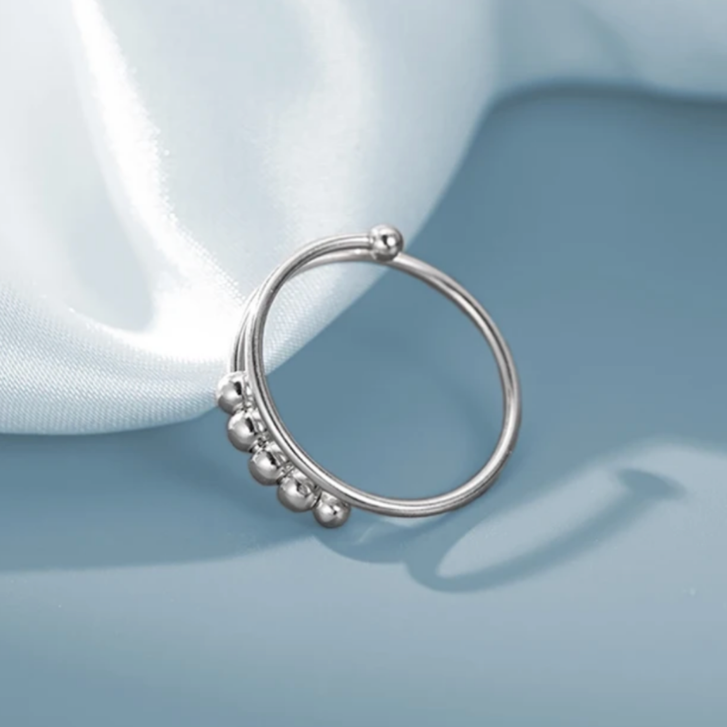 Dainty 4 Bead Anxiety Ring