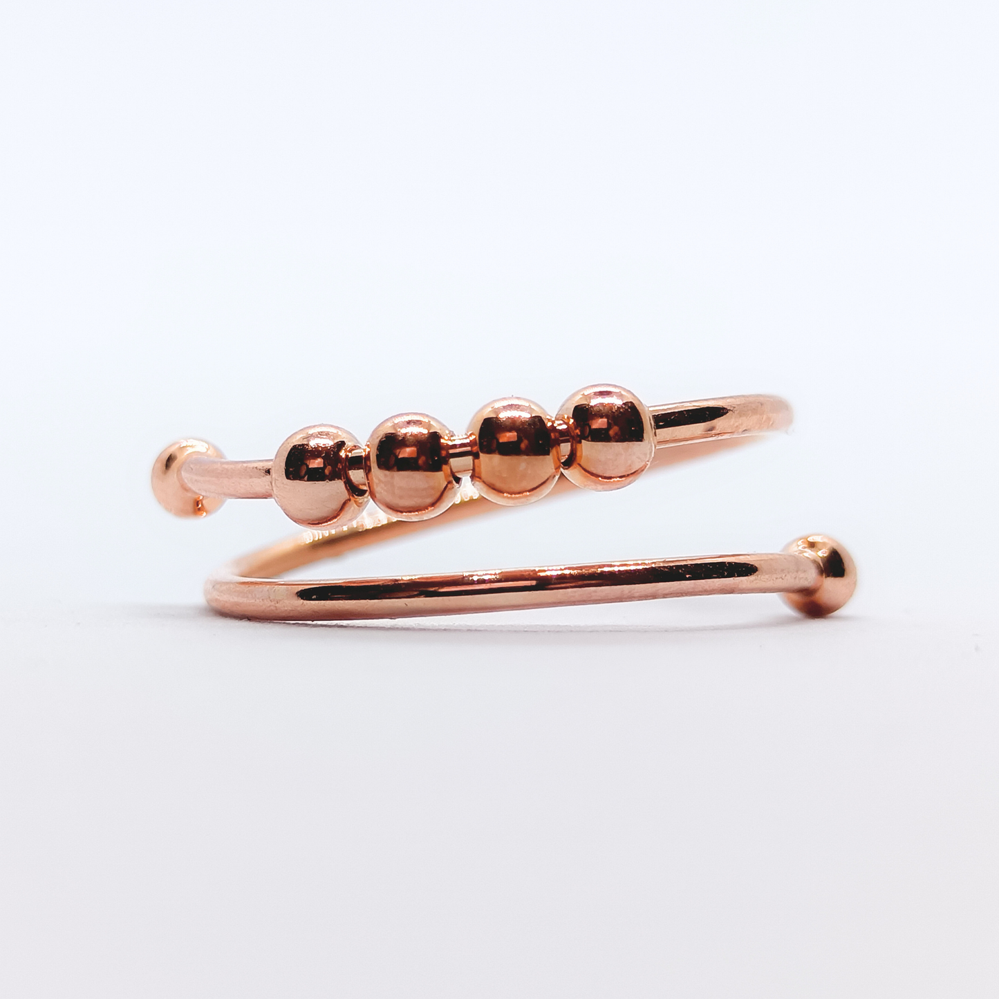 Dainty 4 Bead Anxiety Ring