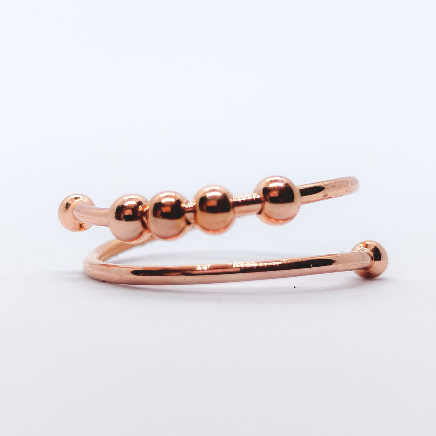 Dainty 4 Bead Anxiety Ring