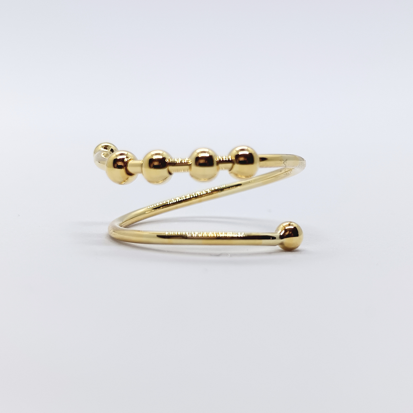Dainty 4 Bead Anxiety Ring