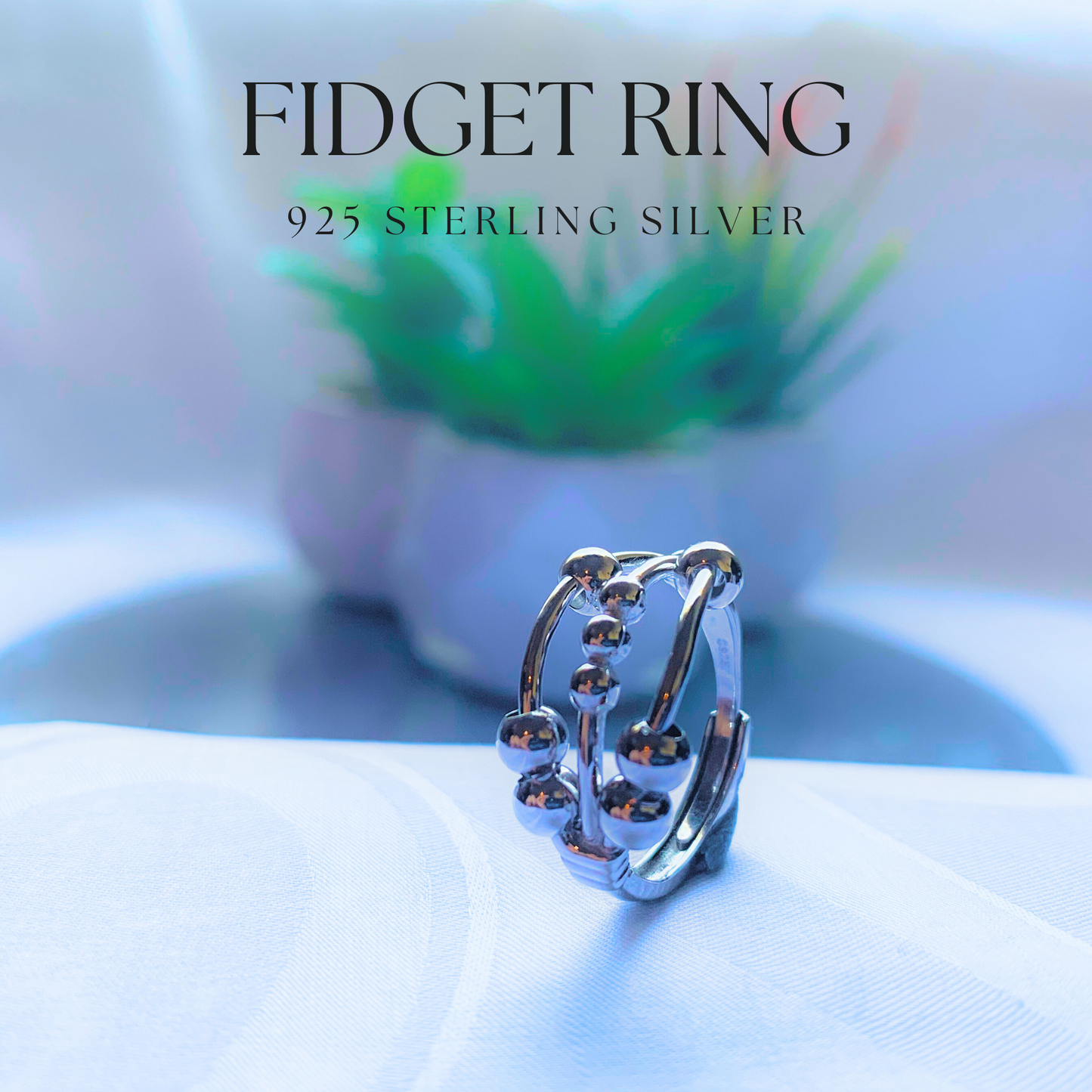 Triple Bead Anxiety Ring (Sterling Silver)