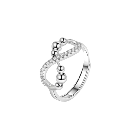 Infinity Beaded Anxiety Ring